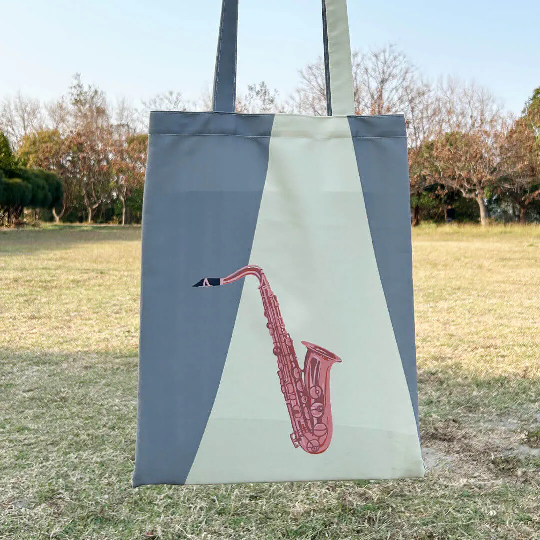 樂融融薩克斯風提袋 | 實體成品背面