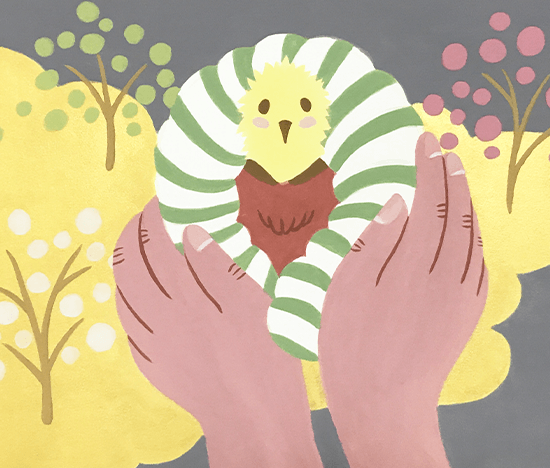 Pikazoo Chen Illustration - Baby Red Dove